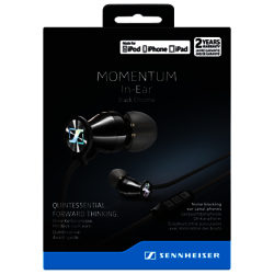 Sennheiser MOMENTUM 2.0 I In-Ear Headphones with Mic/Remote for iOS Devices, Black/Chrome